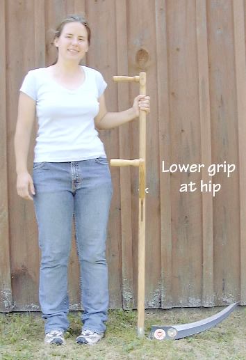 Lower grip at hip